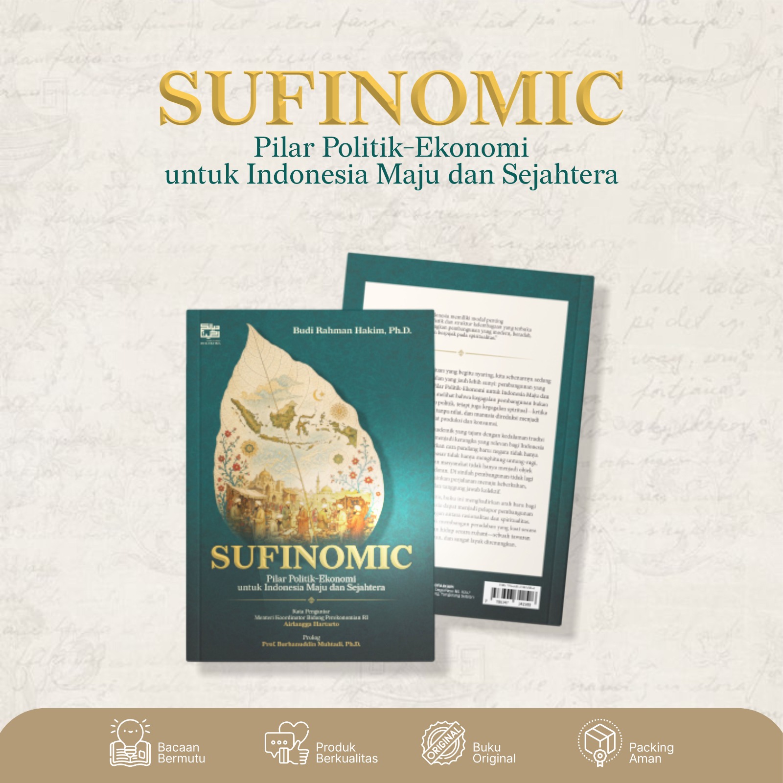 Cover Sufinomic; Pilar Politik-Ekonomi untuk Indonesia Maju dan Sejahtera